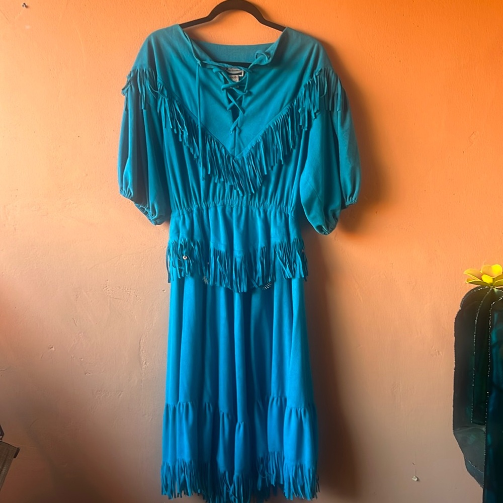 Vintage western fringe dress